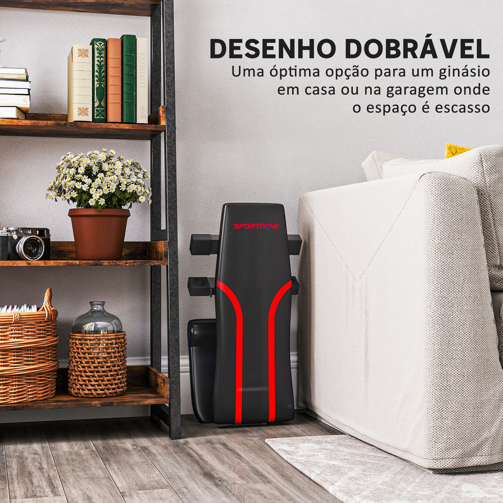 Banco de Abdominais Ajustável Banco de Musculação Dobrável para Treino de Corpo Completo em Casa Ginásio 82x35x42,5-107 cm Preto — foto 5
