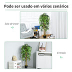 Bambu Artificial 150cm com Vaso Decorativo Planta Sintética Realística Ø18x150 cm Verde — foto 5
