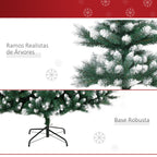 HOMCM Árvore de natal de 210 cm 2012ramos com Suporte Metálico Árvore de Natal de ponta branca artificial Realista para interiores Verde — foto 7