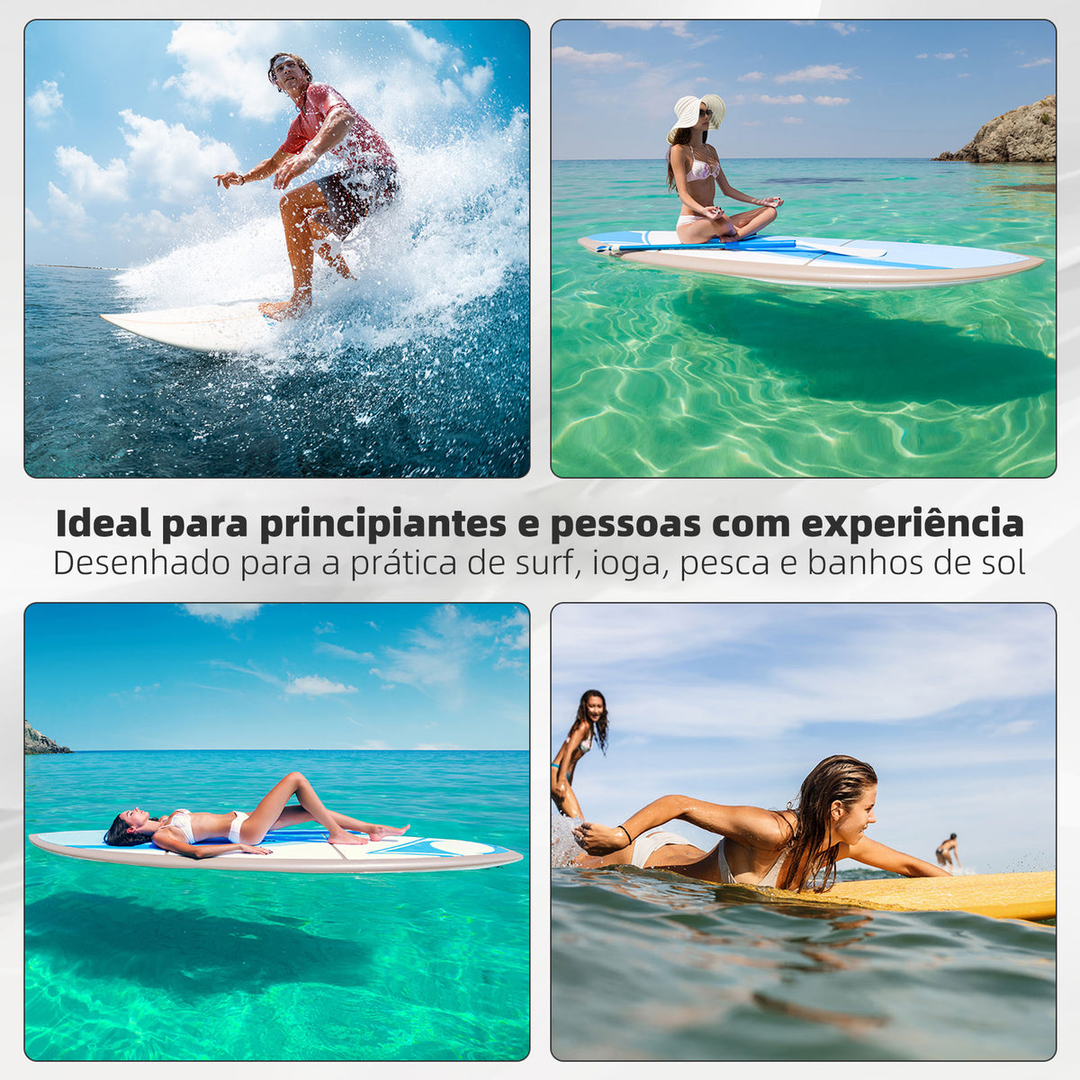 Prancha de Paddle Surf Inflável com Remo Ajustável entre 160-210cm com Barbatana Removível Bolsa de Transporte e Bomba de Insuflar Carga 100 kg 302x76x10cm Verde — foto 7