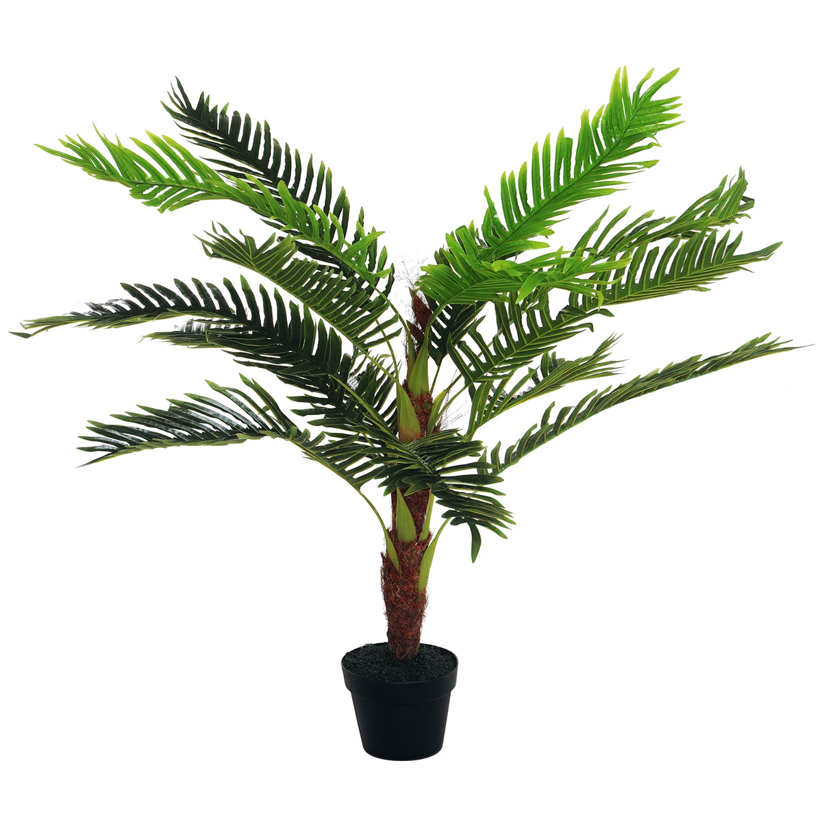 Cycas Artificial 123cm com bastões naturais Árvore decorativa da planta Sintético com vaso de flores casa terraço jardim decoração — foto 1