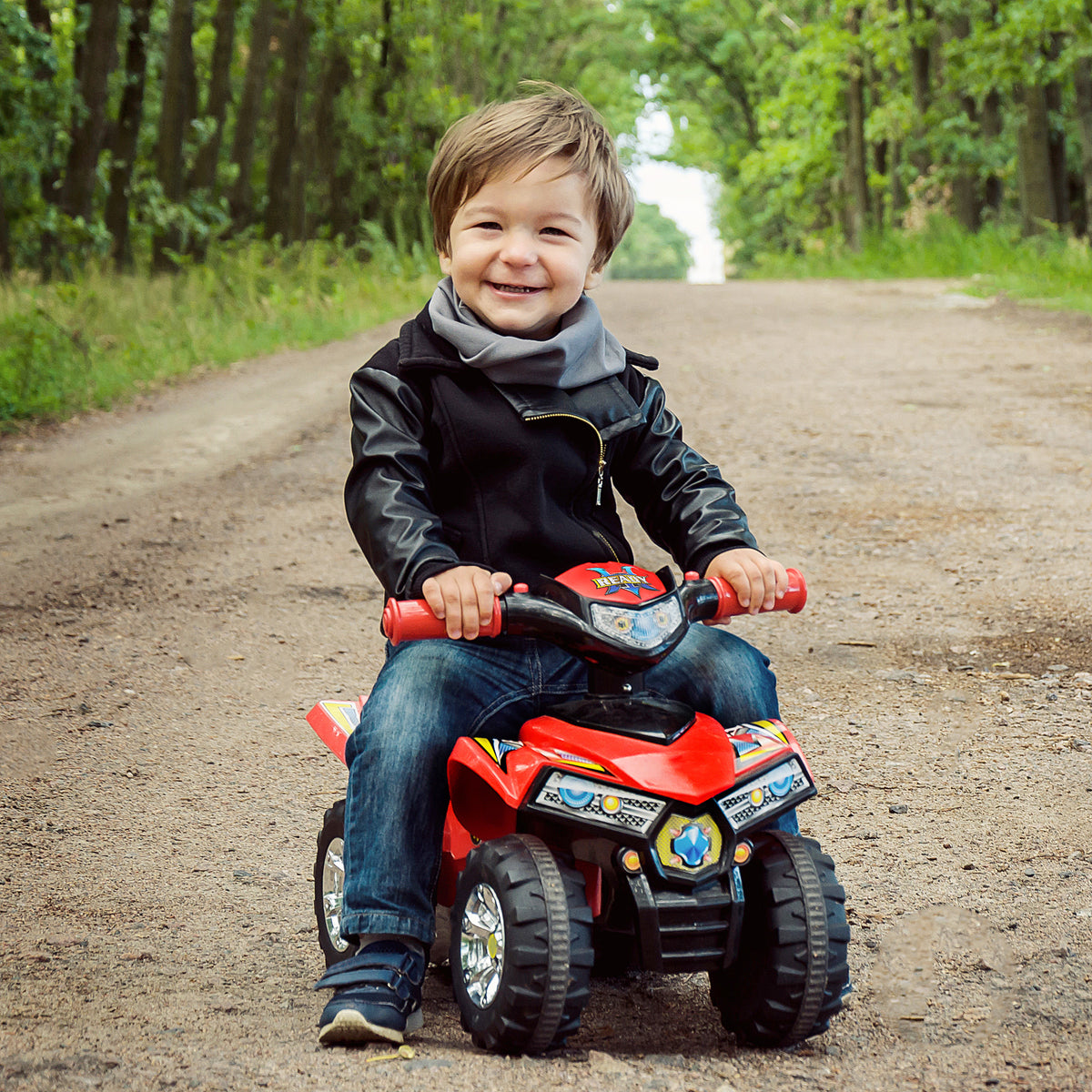 Quad passeio de criança Carro de bebê sem pedais brinquedo com chifre 60x38x42cm — foto 2