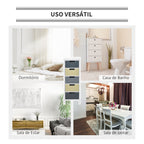 Cómoda de Madeira com 5 Gavetas Cómoda Auxiliar de Armazenamento com Pés Elevados Estilo Moderno para Dormitório Sala de Estar Casa de Banho 35x28x90,5cm Multicor — foto 7