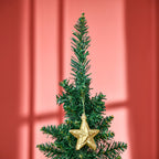 Árvore de Natal Artificial 180cm Ignífugo com 390 Pontas de Ramo PVC e Suporte de Plástico Decoração de Natal para Interiores Fácil de Montar Verde — foto 8