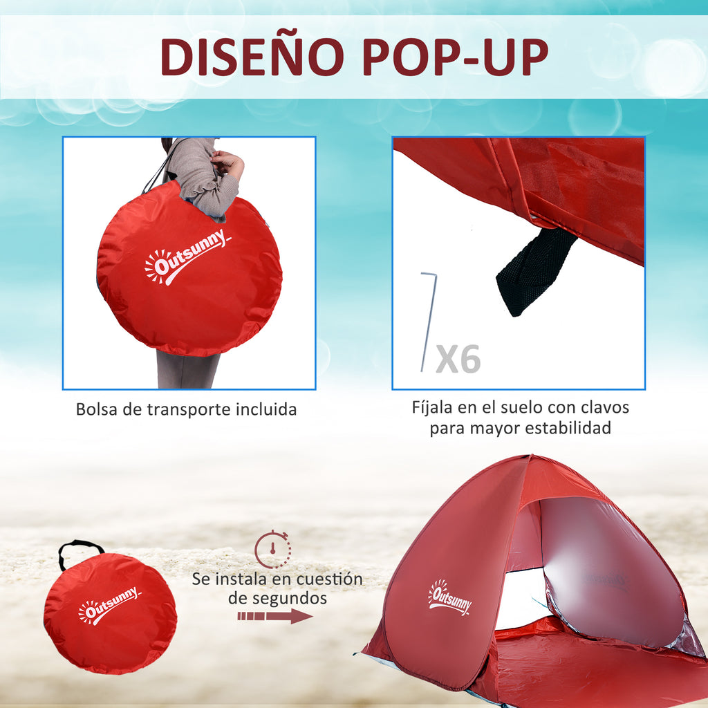 Tenda Pop-up Instantâneo e Portátil com Janelas Protetoras para Piquenique, Praia e Camping com Proteção UV — foto 5