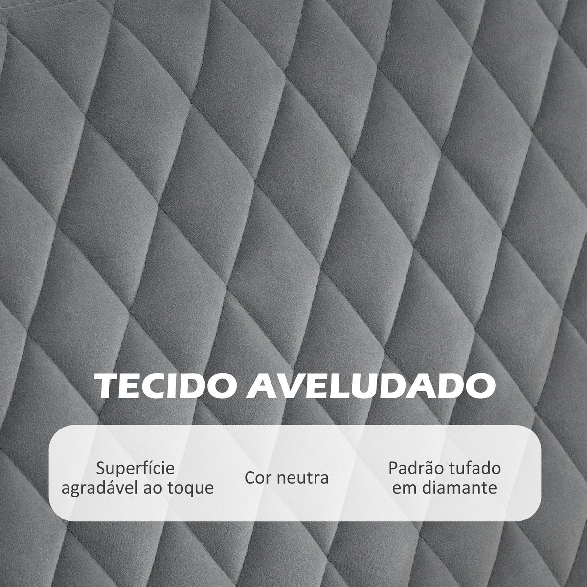Sofá de 2 Lugares Estofado em Veludo Sofá Sala de Estar com 2 Almofadas Apoio para o Braço e Pés de Aço Dourado Sofá Pequeno Carga 240 kg para Dormitório Escritório 124x69x76 cm Cinza — foto 4