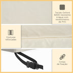 Capa Protetora para Móveis de Jardim Cobertura de Móveis de Tecido Oxford 600D Impermeável para Sofás Bancos 218x111x63-101 cm Bege — foto 4