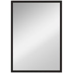 Espelho de Parede Decorativo 50x70 cm Espelho Retangular Espelho de Casa de Banho com 4 Ganchos Metálicos Estilo Moderno para Sala Quarto Entrada Preto — foto 1