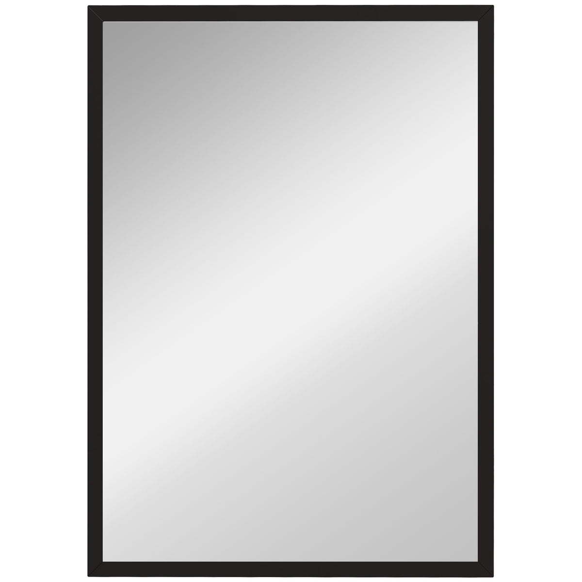 Espelho de Parede Decorativo 50x70 cm Espelho Retangular Espelho de Casa de Banho com 4 Ganchos Metálicos Estilo Moderno para Sala Quarto Entrada Preto — foto 1