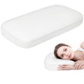 Almofada Viscoelástica com Espuma Viscoelástica Almofada com Desenho Ergonómico Capa Removível e Lavável para Dormir de Lado e de Costas 81,28x40,64x15,24 cm Creme — foto 1