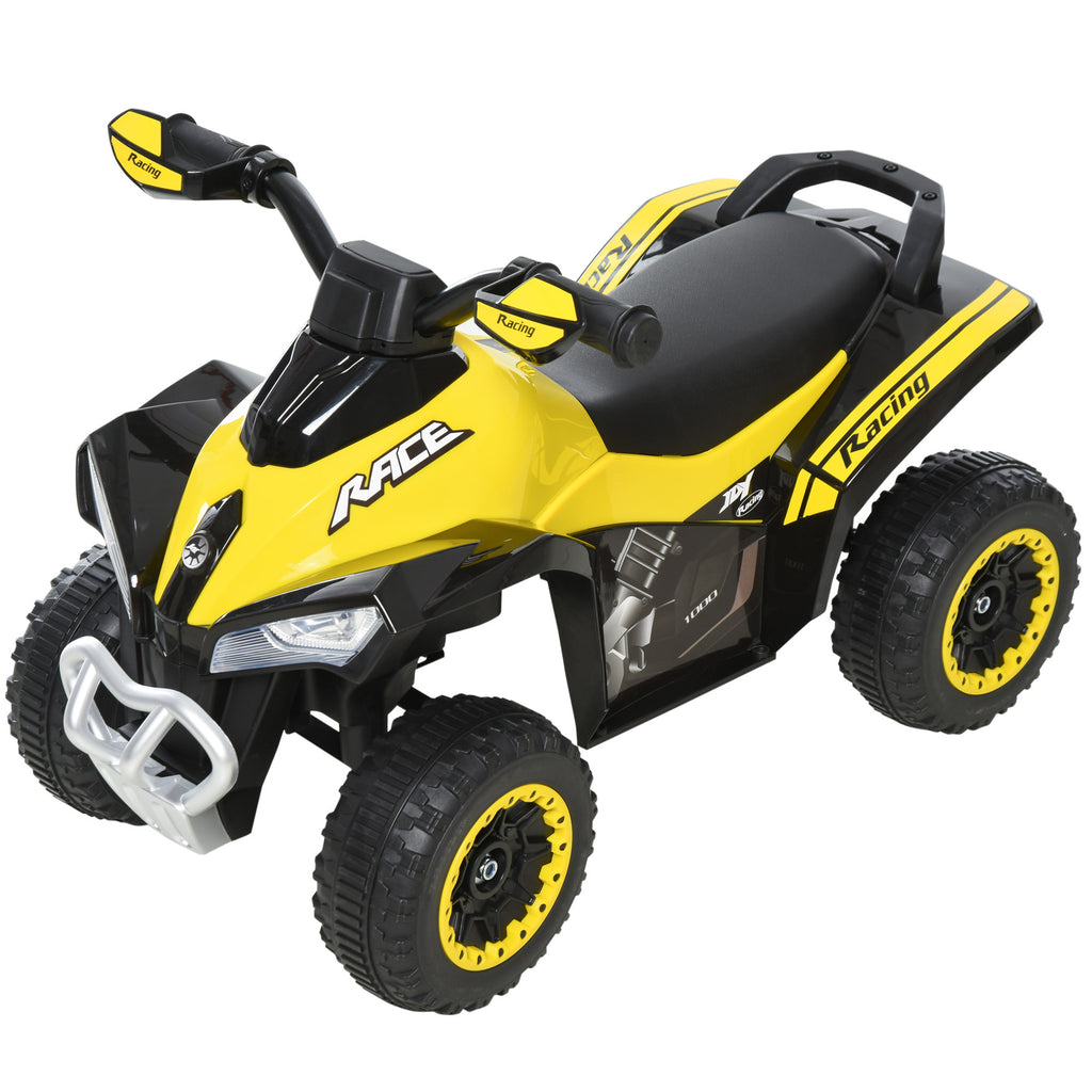Quadriciclo para Crianças acima de 18 Meses Carro Andador Infantil com Função de Luzes e Música Desenho Inovador Carga 20kg 67,5x38x44cm Amarelo — foto 1