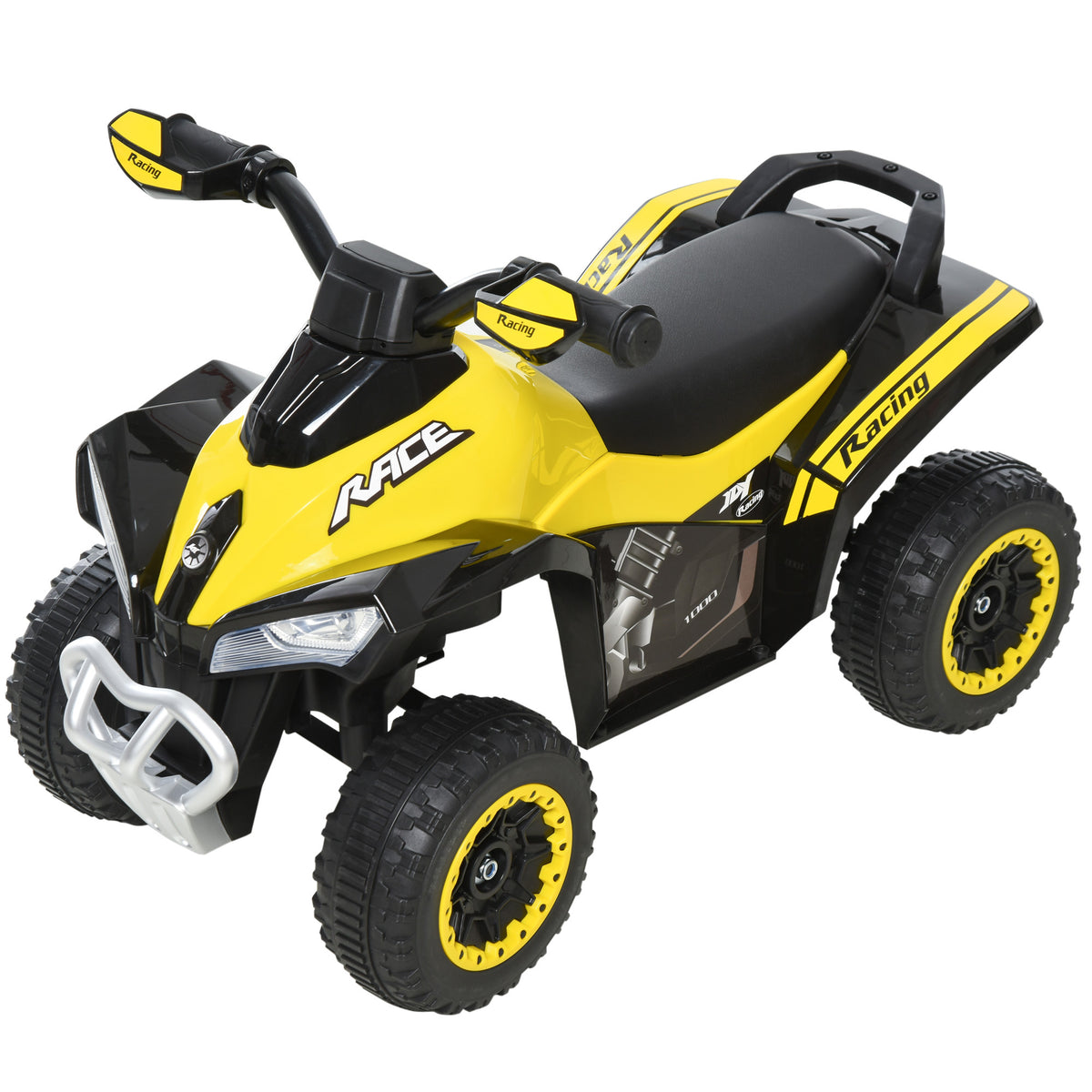Quadriciclo para Crianças acima de 18 Meses Carro Andador Infantil com Função de Luzes e Música Desenho Inovador Carga 20kg 67,5x38x44cm Amarelo — foto 1