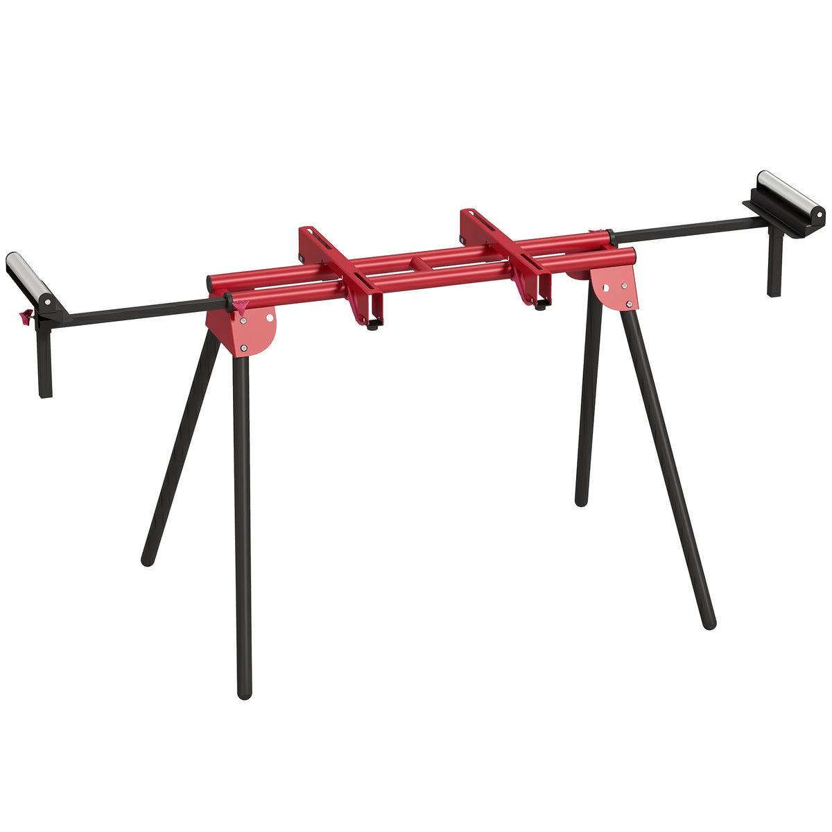 Suporte universal para serra de esquadria com rolos extensíveis e braços de apoio, suporte de serra portátil com pernas dobráveis — foto 1