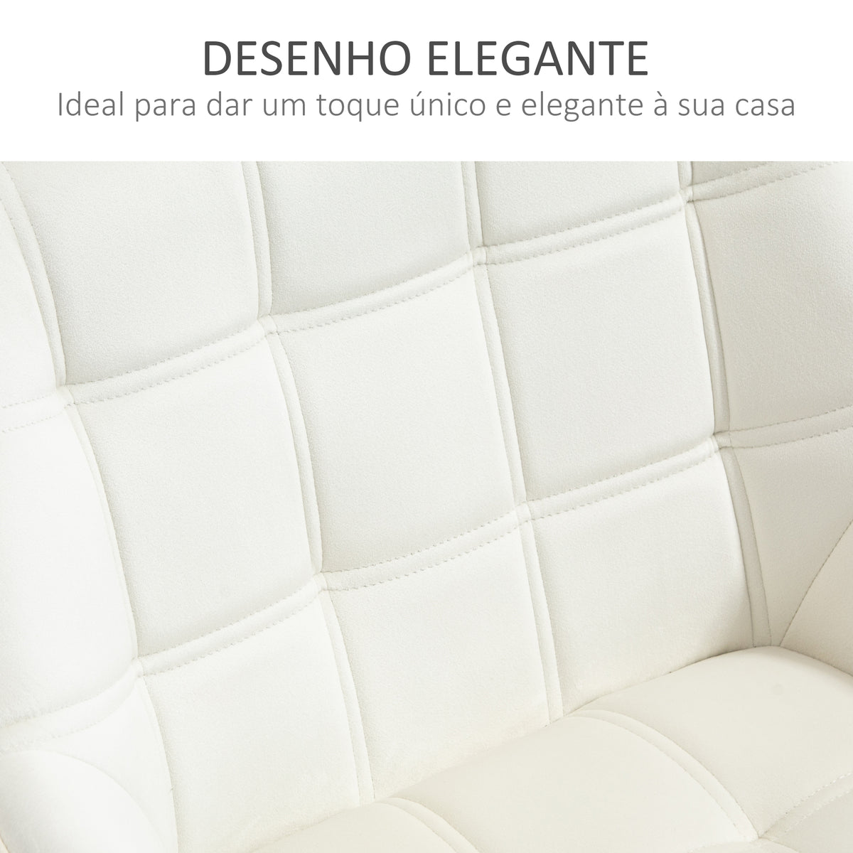 Poltrona Moderna Poltrona de Leitura Estofada em Veludo com Assento Amplo Pés em Madeira Poltrona Relax para Sala de Estar Quarto 67x61,5x71 cm Creme — foto 5