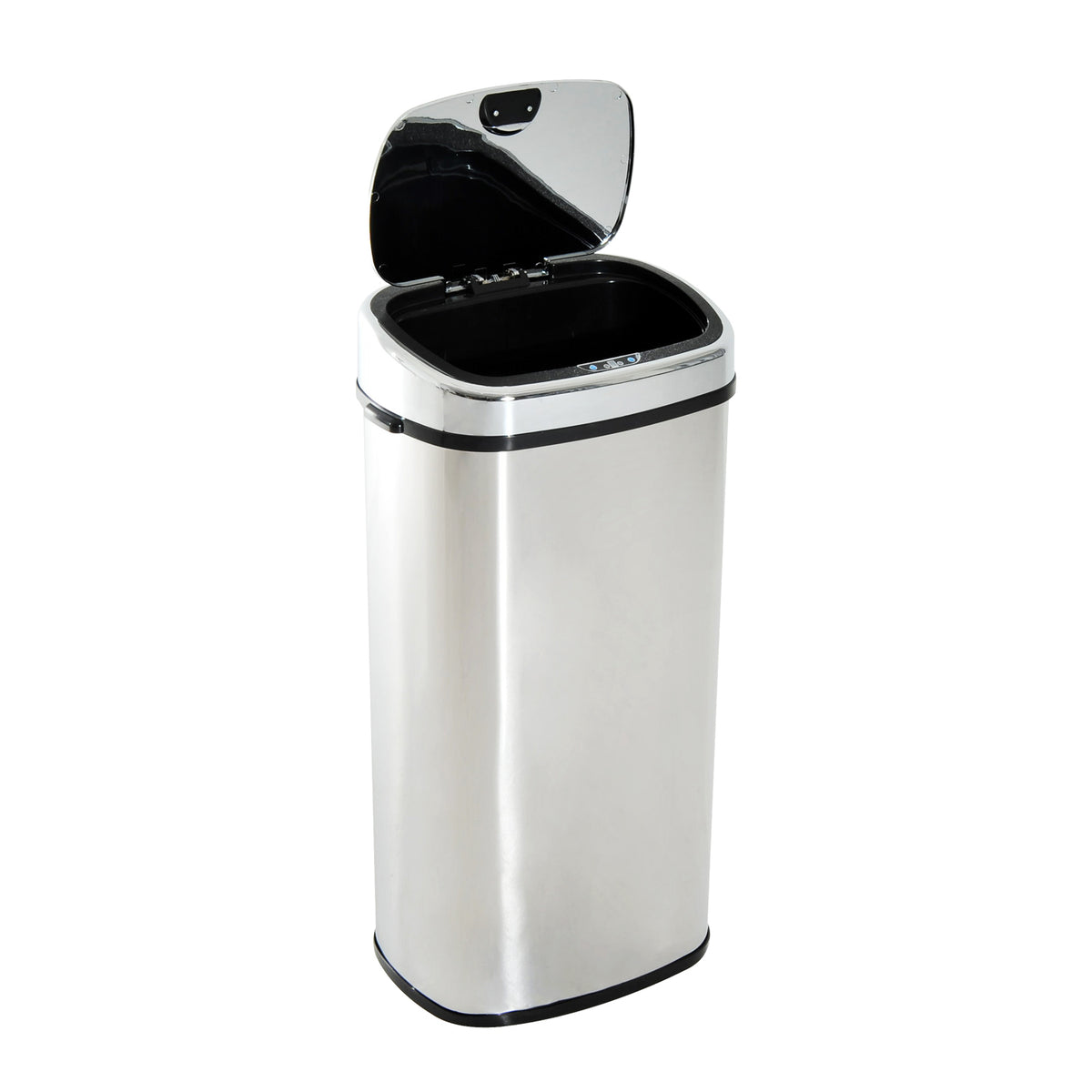 Balde de Lixo Inteligente de Aço Inoxidável 68L com Sensor Infravermelho de Abertura Automática e Contato Manual para Cozinha Dormitório Casa de banho 40,5x29,578cm Prata — foto 1