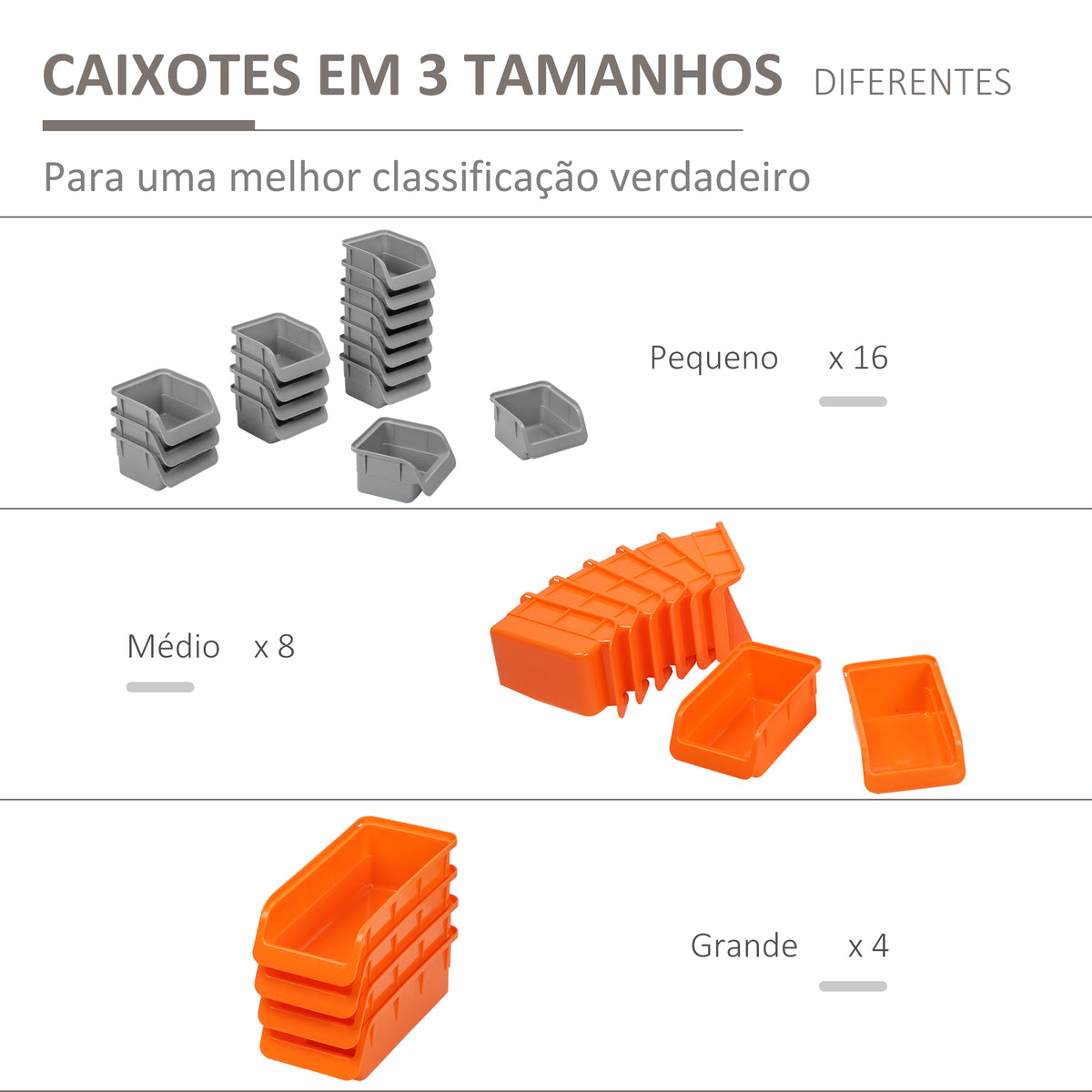 Essenza Prateleira de Parede Organizador de Ferramentas 28 Caixas 95,5x22,5x53,5 cm Cinza e Laranja — foto 5