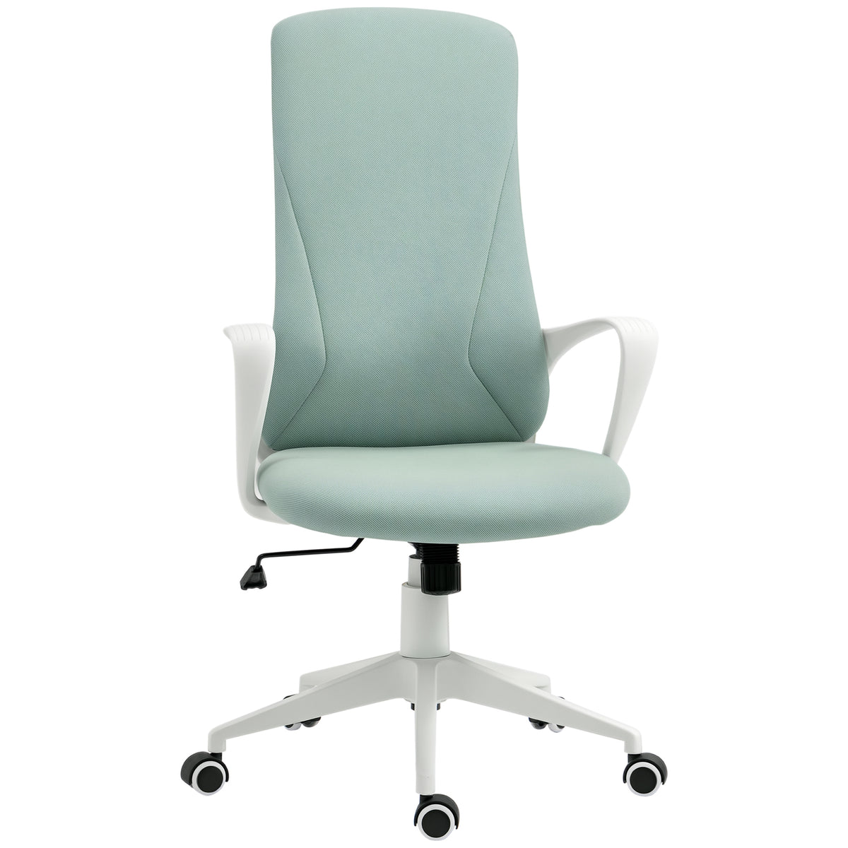 Cadeira de Escritório Giratória com Altura Ajustável Cadeira de Escritório Ergonómica com Apoio para os Braços Função de Inclinação e Encosto Alto 62x56x110-119,5 cm Verde — foto 1