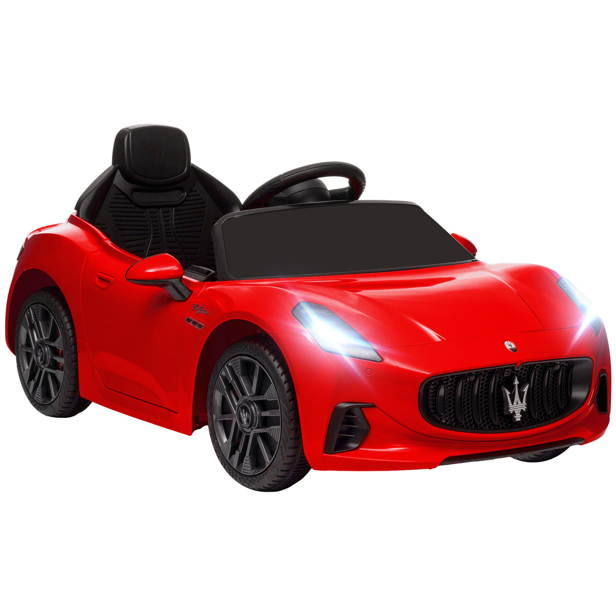 Carro Elétrico para Crianças acima de 3 Anos Carro Maserati Gran Turismo Folgore Carro Elétrico com Bateria 12V Controlo Remoto Faróis Buzina e Música MP3 98x59x43 cm Vermelho — foto 1