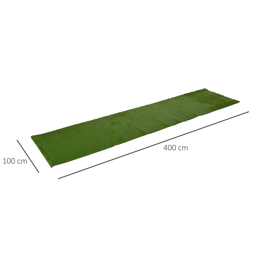 Relva Artificial 30 mm Rolo de Relva Artificial de 1x4 m Realista com Orifícios de Drenagem para Varanda Jardim Pátio Verde — foto 3