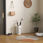 Suporte para Guarda Chuva em Aço com 4 Ganchos Bandeja de Gotejamento Amovível Suporte de Guarda Chuvas Branco para Entrada ou Escritório 17x17x41 cm — foto 6