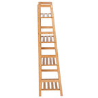 Estante de Bambu com 4 Prateleiras Estante em Forma de Escada para Casa de Banho Sala de Estar Escritório 48x31,5x120 cm Madeira — foto 8