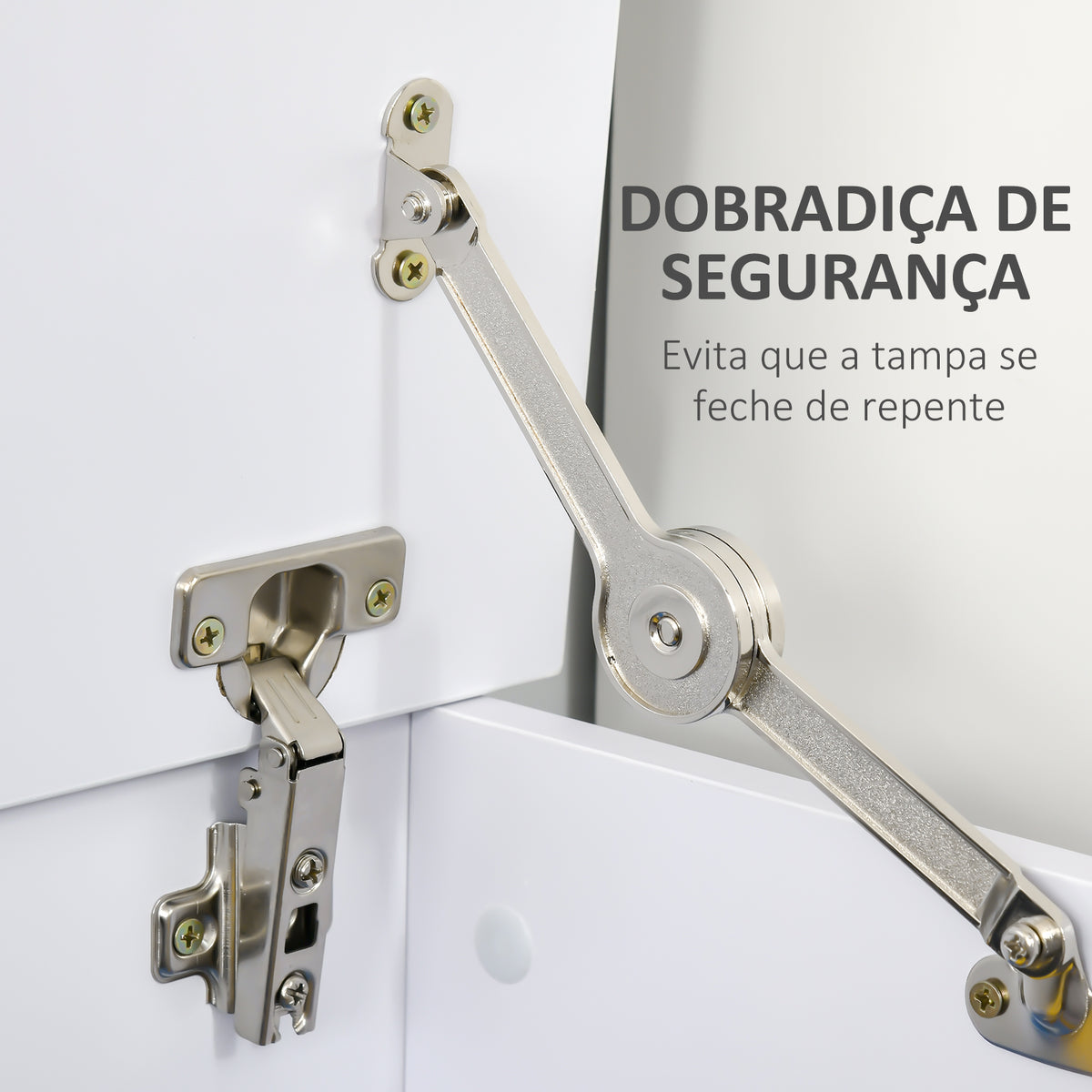 Baú de Armazenamento de Madeira Banco de Armazenamento para Dormitório Sala de Estar Carga Máxima 60kg 100x40x40 Branco — foto 5