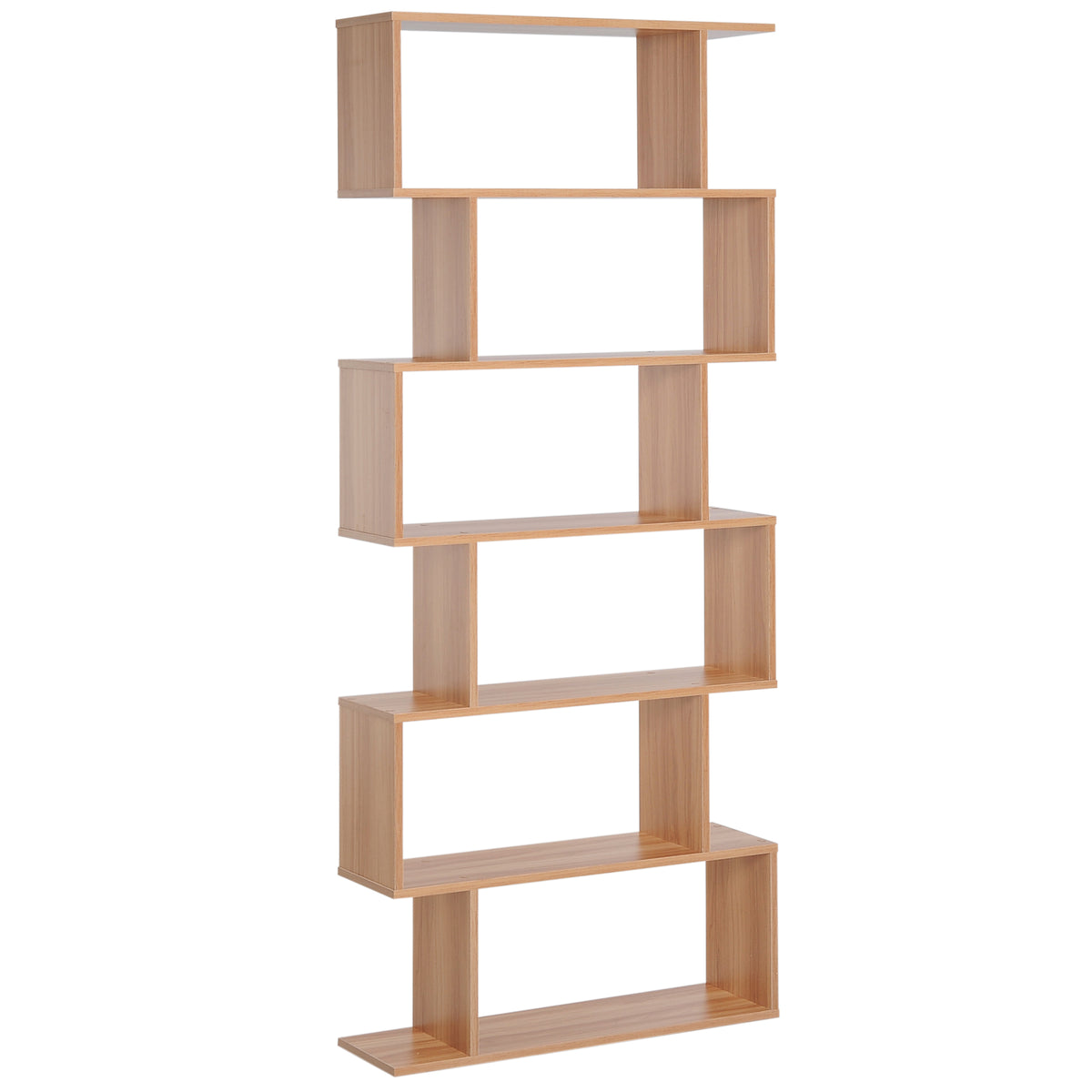 Estantería para Libros Moderna Librería con 6 Estantes para Comedor Salón Estudio 80x23x192 cm Madeira — foto 1