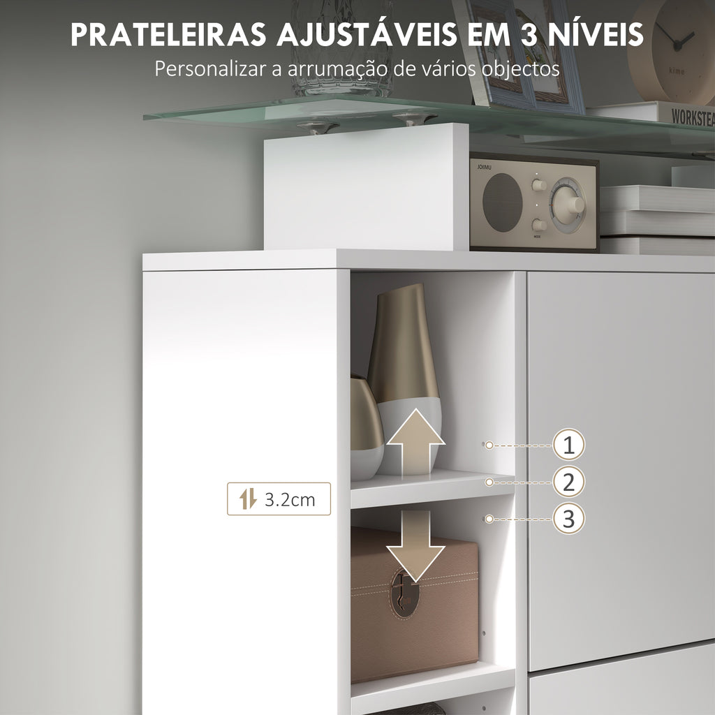 Sapateiro Moderno Sapateiro de Entrada Hall com Gavetas Basculantes, Prateleiras Ajustáveis e Prateleiras Abertas para 12 Pares de Sapatos Sapateiro Estreito para Corredor 89x25x92 cm Branco — foto 6