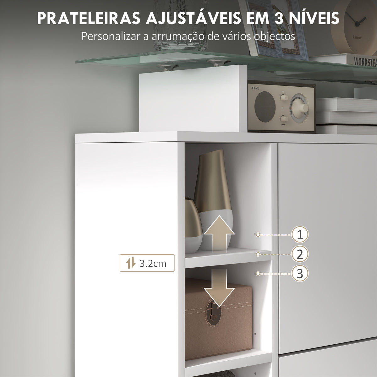 Sapateiro Moderno Sapateiro de Entrada Hall com Gavetas Basculantes, Prateleiras Ajustáveis e Prateleiras Abertas para 12 Pares de Sapatos Sapateiro Estreito para Corredor 89x25x92 cm Branco — foto 6