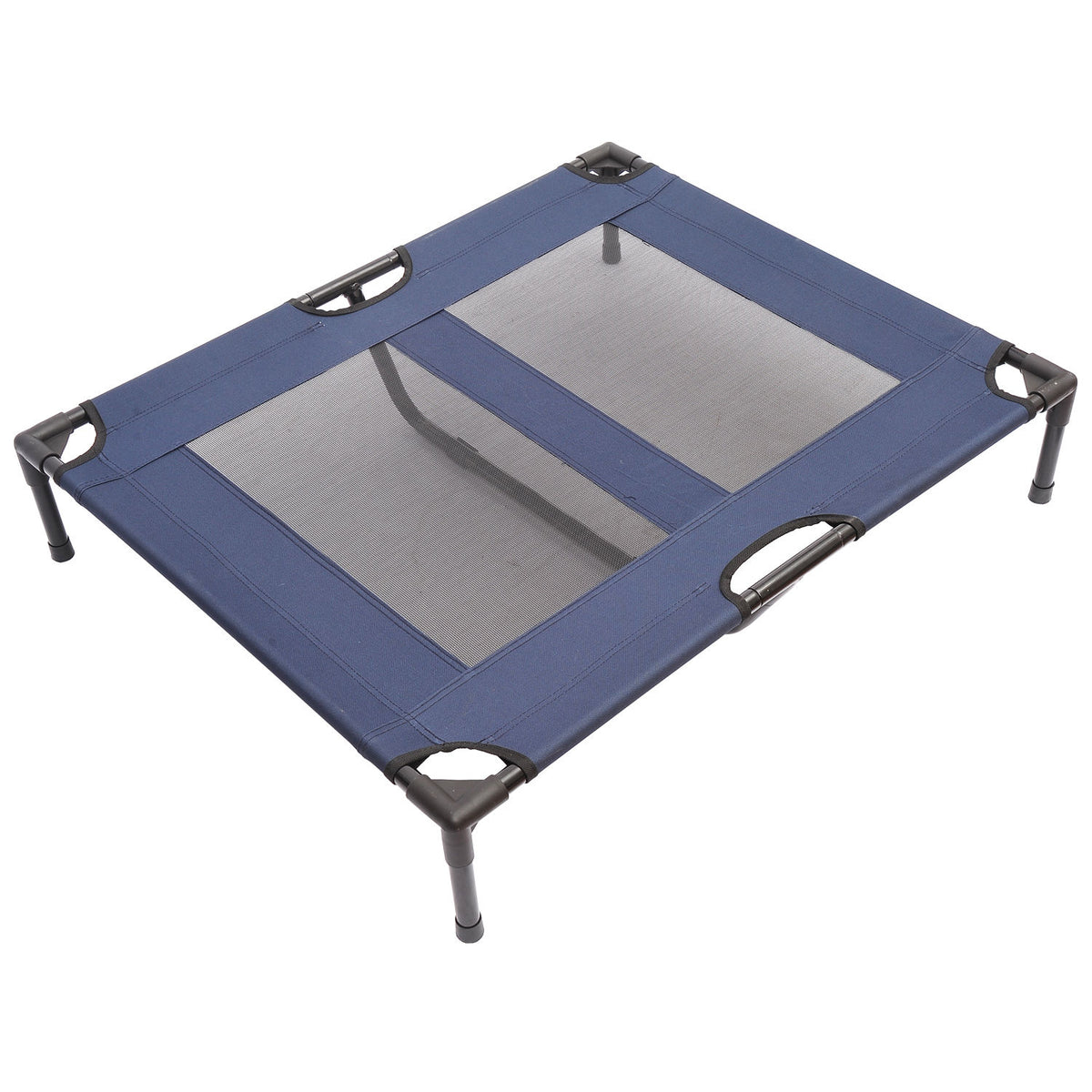 Cama para Animais de Estimação Cama Elevada para Cães Gatos Portátil Tecido Transpirável Resistente a Água 91,5x76,2x18cm Azul — foto 1