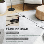 Candeeiro de Pé Moderno 155 cm Candeeiro de Pé para Sala com Ecrã em Forma de Taça Refletora de Luz Interruptor de Pé Suporte E27 sem Lâmpada para Quarto Escritório Sala de Estar Ø35x155 cm Preto — foto 6