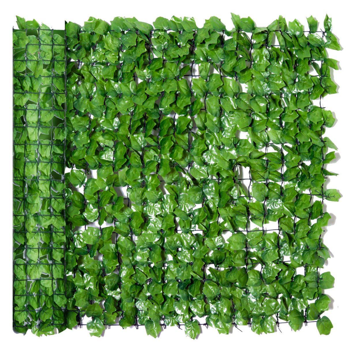 Vedação Artificial em Rolo 3m Vedação de Privacidade para Balcão Jardim Exterior Planta Decorativa de Parede PE Verde - Modelo 2 — foto 1
