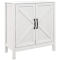 Aparador para Sala de Estar Moderno Móvel Sala de Estar com Prateleira Ajustável e Anti-Tombo Aparador Cozinha Sala de Jantar 80x35x85 cm Branco — foto 1