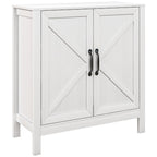 Aparador para Sala de Estar Moderno Móvel Sala de Estar com Prateleira Ajustável e Anti-Tombo Aparador Cozinha Sala de Jantar 80x35x85 cm Branco — foto 1