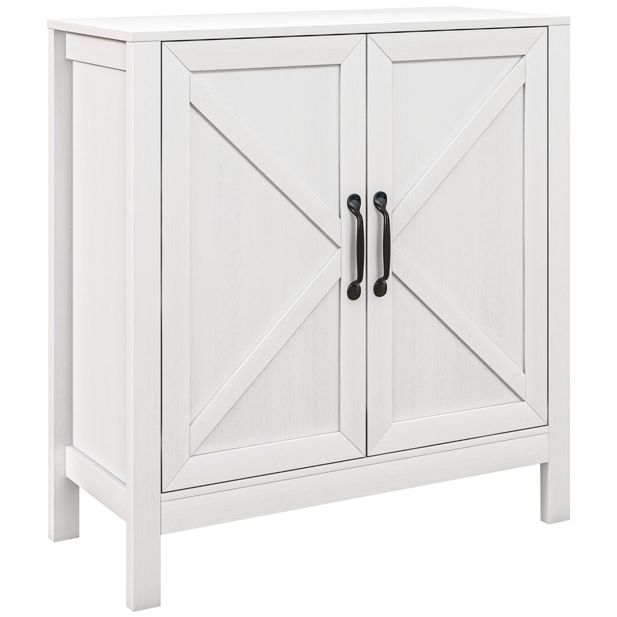 Aparador para Sala de Estar Moderno Móvel Sala de Estar com Prateleira Ajustável e Anti-Tombo Aparador Cozinha Sala de Jantar 80x35x85 cm Branco — foto 1