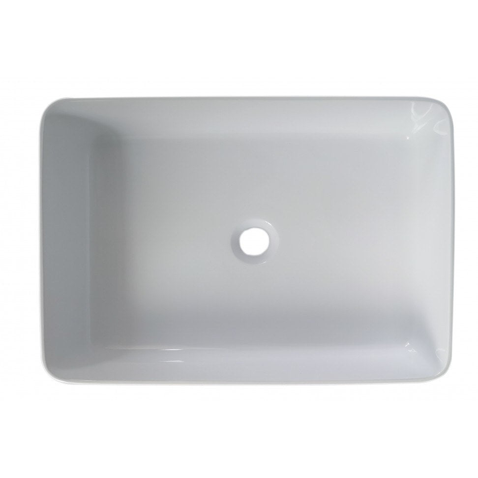 Lavatório de pousar em resina 50x36x14 cm branco — foto 6