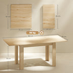 Mesa de Refeição Extensível de 140 a 180 cm Mesa de Cozinha Extensível Retangular para 6-8 Pessoas para Sala 140-180x90x75 cm Madeira — foto 3