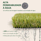 Relva Artificial 30 mm Rolo de Relva Artificial de 1x4 m Realista com Orifícios de Drenagem para Varanda Jardim Pátio Verde — foto 5
