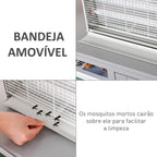 Lâmpada Anti-mosquito Elétrica com Luz Ultravioleta 20W com 2 Tubos LED Área de Ação 60m² 39x7.5x26.5 cm Branco — foto 5