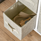 Cómoda com 7 Gavetas de Tecido Cómoda de Armazenamento Multifuncional para Dormitório Sala de Estar Corredor 63,5x30x71cm Cinza — foto 9