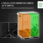 Balde de Lixo de Cozinha com 2 Compartimentos 2x20L Cubo de Lixo de Aço Inoxidável com Pedal Tampa de Fechamento Suave e Cubo Amovível para Escritório Cozinha Prata — foto 5