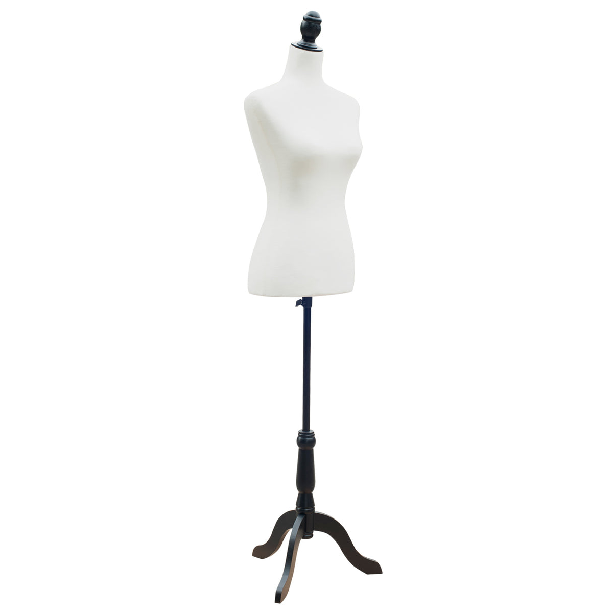 Manequim Feminino de Costura Manequim de Exibição com Altura Ajustável 130-168cm Branco — foto 1