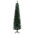 Árvore de Natal Artificial Altura 190 cm com 570 Ramos de PVC Ignífugos Base Dobrável e Suporte Metálico Decoração de Natal para Interiores Ø53x190 cm Verde — foto 1