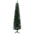 Árvore de Natal Artificial Altura 190 cm com 570 Ramos de PVC Ignífugos Base Dobrável e Suporte Metálico Decoração de Natal para Interiores Ø53x190 cm Verde — foto 1
