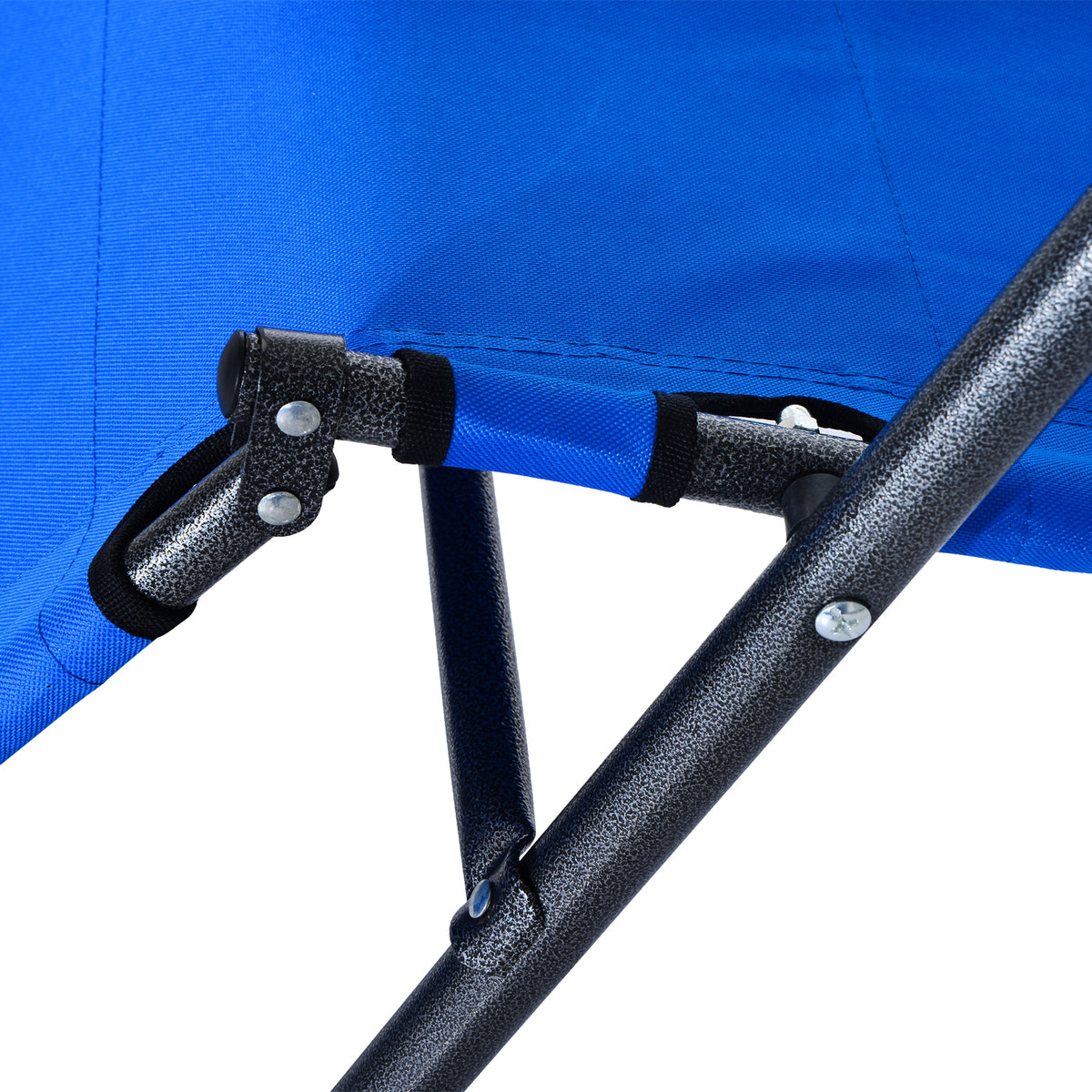Espreguiçadeira Reclinável com Almofada para a Cabeça Espreguiçadeira Dobrável e Portátil para Praia Campismo 118x60x80cm Azul — foto 8