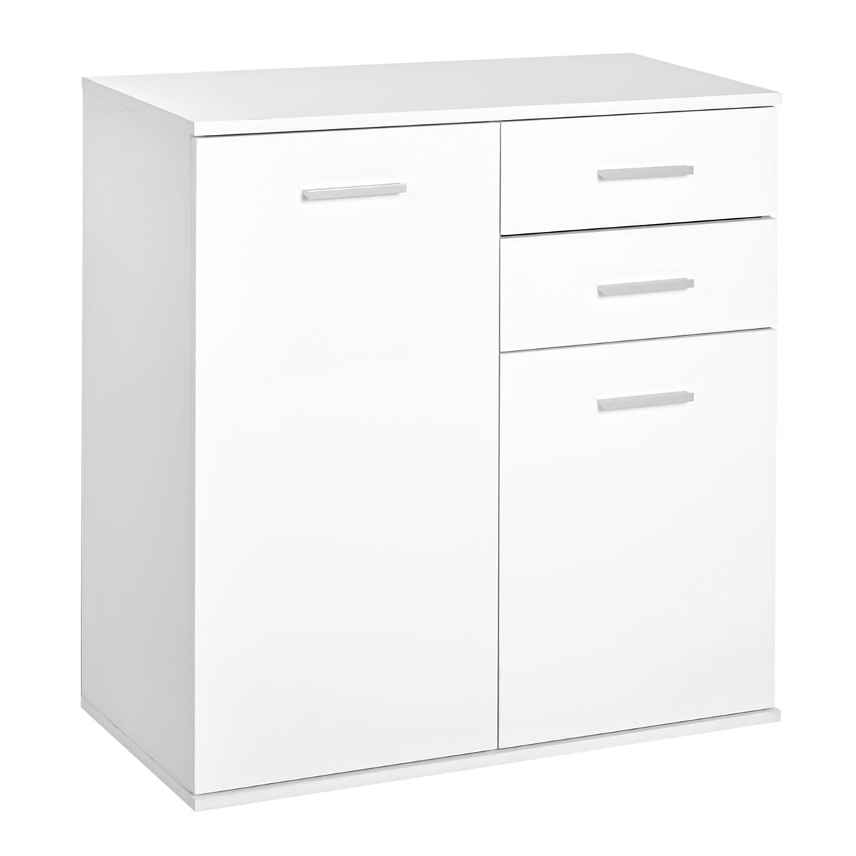 Armário Gabinete Consola Aparador Organizador de Armazenamento Multiuso para Sala de Estar com Portas e Gavetas 71x35x76cm — foto 1