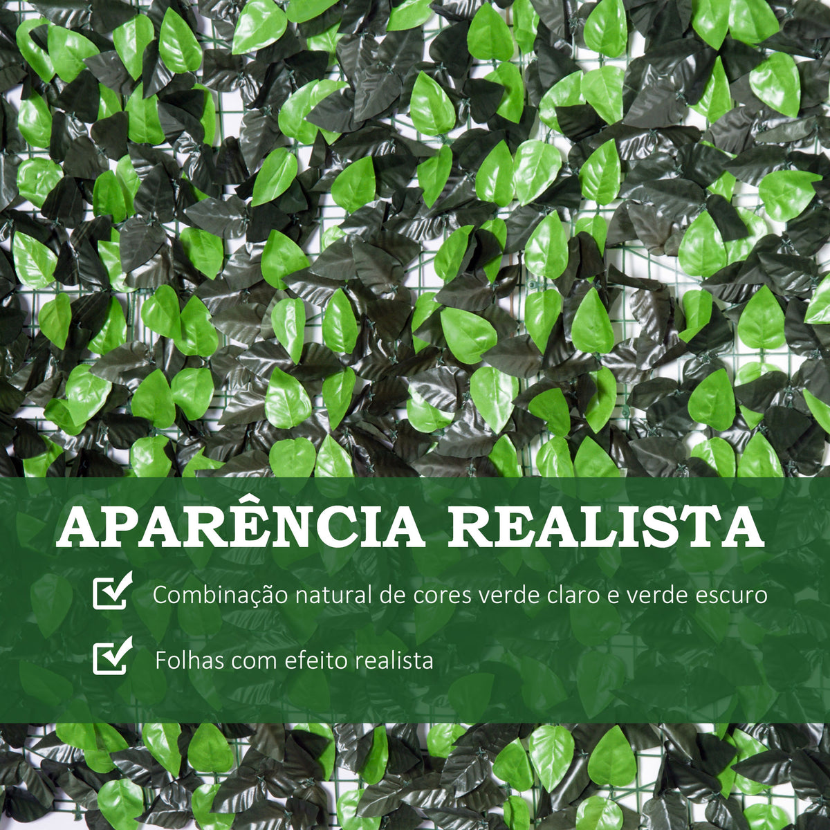 Vedação Artificial em Rolo 3x1m Vedação de Privacidade para Balcão Jardim Exterior Planta Decorativa de Parede PE Verde — foto 5