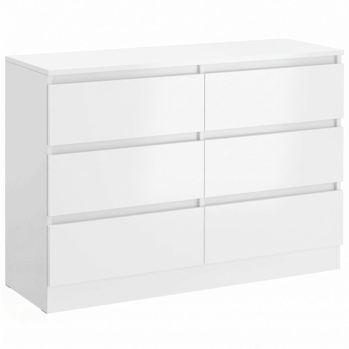 Cómoda 6 Gavetas para Quarto e Sala 100x35x69 cm Branco — foto 1