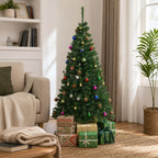 Árvore de Natal Artificial 150cm Ignífugo com 420 Ramos 48 Decorações Folhas de PVC e Suporte Metálico Decoração de Natal para Interior Verde — Ambiente | Lifestyle