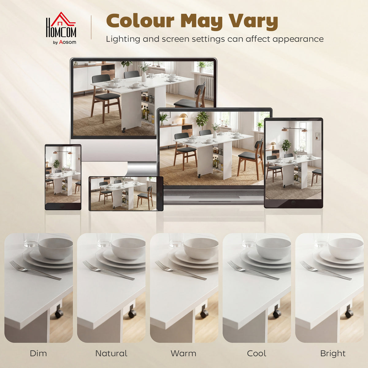 Mesa de Sala de Jantar Dobrável Mesa de Madeira com 2 Prateleiras de Armazenamento e Rodas para Cozinha 75x140x74 cm Branco — foto 8